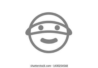 smiley face white grey creative flat people icon design concept idea for a company or business