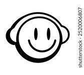 Smiley Face Y2K Clothing Logo Patch Apparel Fashion Vector Design K50, Commercial Use