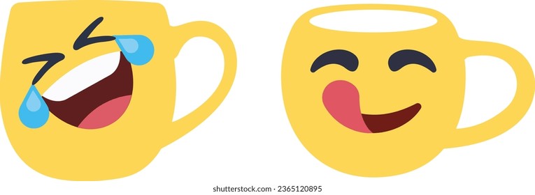 Smiley Face Yellow coffee mug Svg, Yellow Happy Face Ceramic Coffee Cup, Emoji coffee mug 