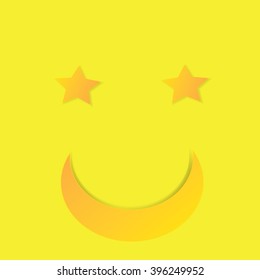 Smiley face. Yellow smile poster. World smile day. Vector illustration