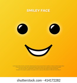 Smiley face. Yellow smile poster. World smile day. Vector illustration. Smiley vector. Smiley icon. Smiley background. Smiley wallpaper. Emoticon background. Emoticon icon. Emoticon wallpaper. Smile