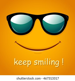 Smiley face. Yellow smile poster.