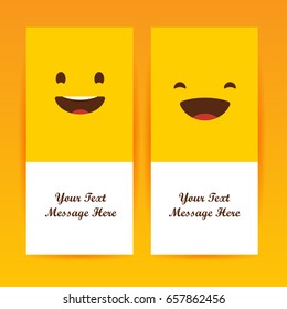 Smiley faces design elements. Vector illustration. Background with feelings. All emotions concept.