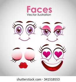 smiley faces design, vector illustration eps10 graphic 