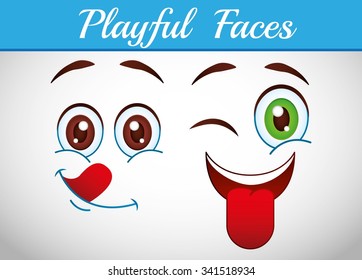 smiley faces design, vector illustration eps10 graphic 