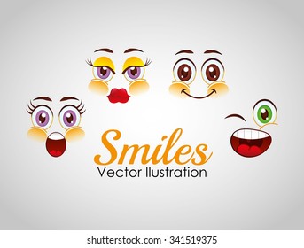 smiley faces design, vector illustration eps10 graphic 