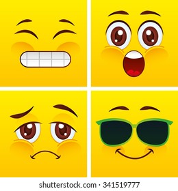 smiley faces design, vector illustration eps10 graphic 