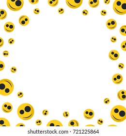 smiley faces emoji with blank space for text vector illustration