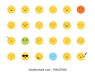 Smiley Faces Emoji Vector Illustration