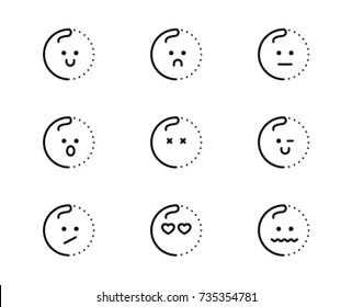 Smiley faces icon set