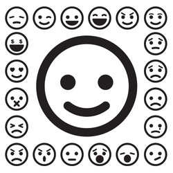 Smiley faces icons set.Illustration eps10