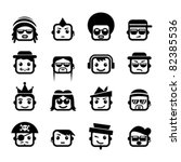 Smiley faces. men characters