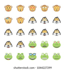 Smiley Flat Icons Set 31