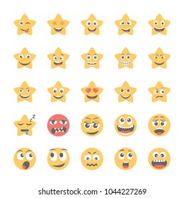 Smiley Flat Icons Set 42