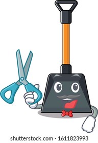 Smiley Funny Barber Snow Shovel Cartoon Character Design Style