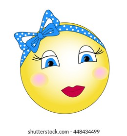 Smiley girl with a blue headband