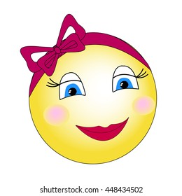 Smiley girl with a red headband