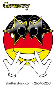 smiley with glasses in the form of a flag Germany