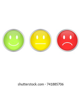 smiley glossy icon vector