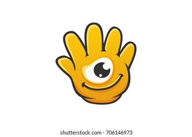 Smiley Hand Cartoon Character Design