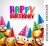 Smiley happy birthday greeting card colorful vector background in white with space for text and message. Vector illustration.
