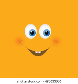 Smiley. Happy face. Design element. 