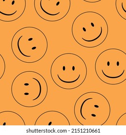 Smiley Happy Face Seamless Muster