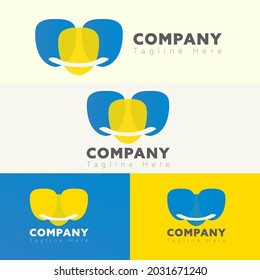 Smiley human face logo icon for human resource or people-oriented corporation. Business logo design idea for corporate or company 