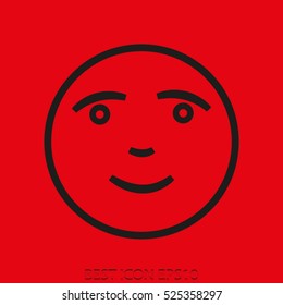 smiley, humor, vector icon, eps10