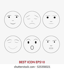 smiley, humor, vector icon, eps10