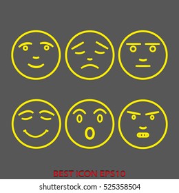smiley, humor, vector icon, eps10
