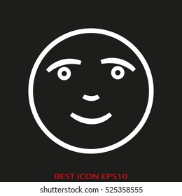 smiley, humor, vector icon, eps10