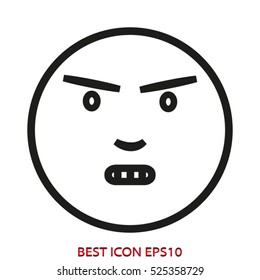 smiley, humor, vector icon, eps10