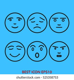 smiley, humor, vector icon, eps10