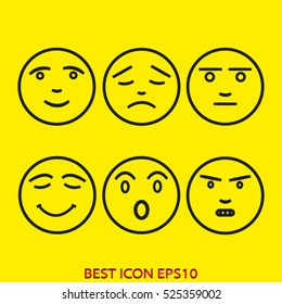 smiley, humor, vector icon, eps10