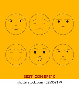 smiley, humor, vector icon, eps10