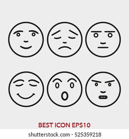 smiley, humor, vector icon, eps10