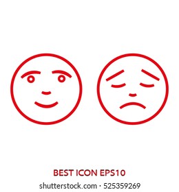 smiley, humor, vector icon, eps10