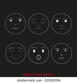 smiley, humor, vector icon, eps10