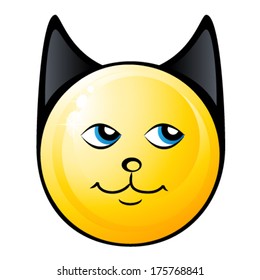 smiley icon as cat