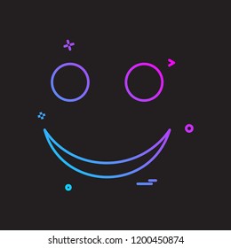 Smiley icon design vector