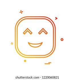 Smiley icon design vector