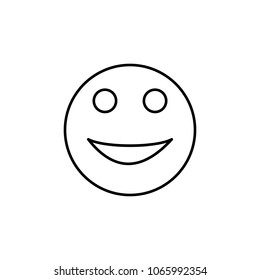 smiley icon. Element of simple icon for websites, web design, mobile app, info graphics. Thin line icon for website design and development, app development on white background