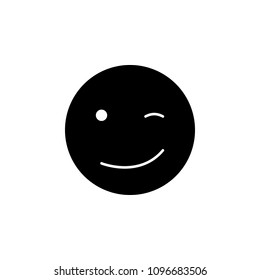 smiley icon. Element of web icon with one color for mobile concept and web apps. Isolated smiley icon can be used for web and mobile on white background