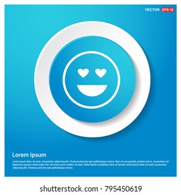 smiley icon, Face icon Abstract Blue Web Sticker Button