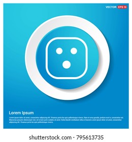 smiley icon, Face icon Abstract Blue Web Sticker Button