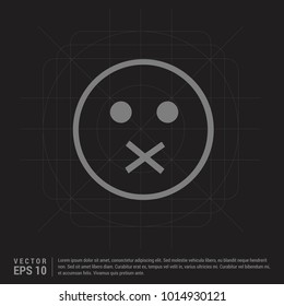 smiley icon, Face icon - Black Creative Background