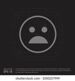 smiley icon, Face icon - Black Creative Background