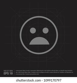 smiley icon, Face icon - Black Creative Background