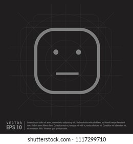 smiley icon, Face icon - Black Creative Background - Free vector icon